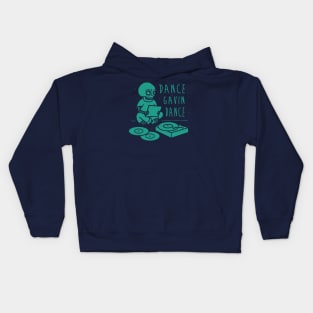 Vintage skull dance navy Kids Hoodie